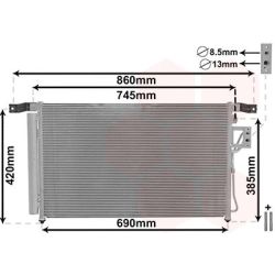 Kondensatorius, oro kondicionierius VAN WEZEL 82005176