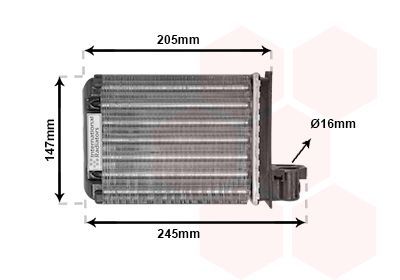 šilumokaitis, salono šildymas VAN WEZEL 02006093