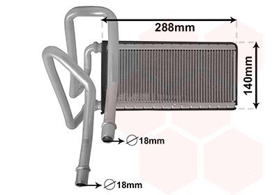 šilumokaitis, salono šildymas VAN WEZEL 02006226