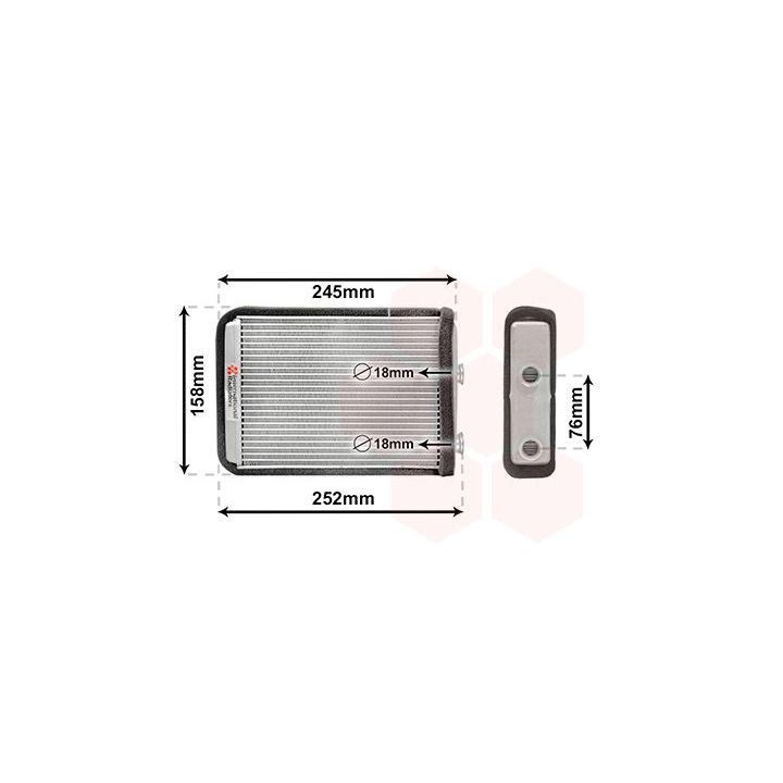 šilumokaitis, salono šildymas VAN WEZEL 17006220