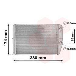 šilumokaitis, salono šildymas VAN WEZEL 17006410