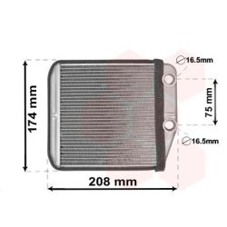 šilumokaitis, salono šildymas VAN WEZEL 17006416