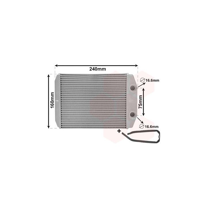šilumokaitis, salono šildymas VAN WEZEL 17016700