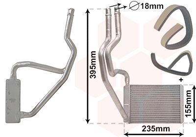 šilumokaitis, salono šildymas VAN WEZEL 18006329