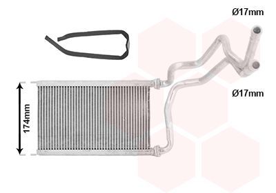šilumokaitis, salono šildymas VAN WEZEL 27016700
