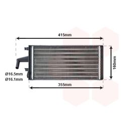šilumokaitis, salono šildymas VAN WEZEL 28006096