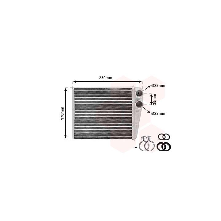 šilumokaitis, salono šildymas VAN WEZEL 30006465