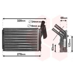 šilumokaitis, salono šildymas VAN WEZEL 43006048