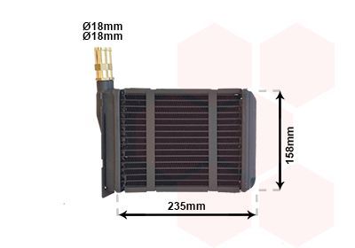 šilumokaitis, salono šildymas VAN WEZEL 43006090