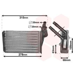 šilumokaitis, salono šildymas VAN WEZEL 43006228