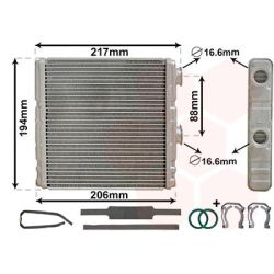 šilumokaitis, salono šildymas VAN WEZEL 43006634