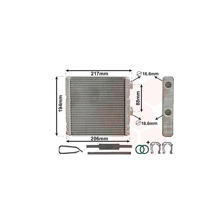 šilumokaitis, salono šildymas VAN WEZEL 43006634