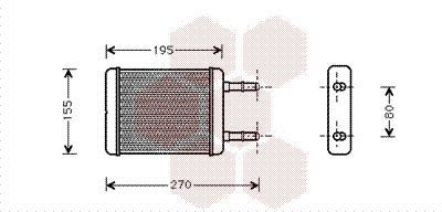 šilumokaitis, salono šildymas VAN WEZEL 82006064