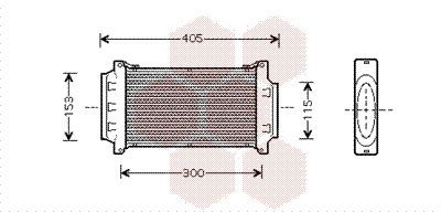 Tarpinis suslėgto oro aušintuvas, kompresorius VAN WEZEL 06004262