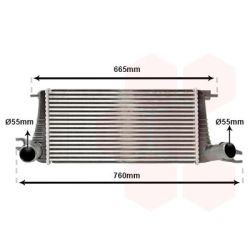 Tarpinis suslėgto oro aušintuvas, kompresorius VAN WEZEL 06004577