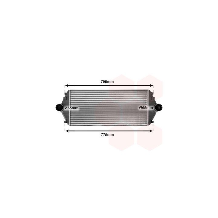 Tarpinis suslėgto oro aušintuvas, kompresorius VAN WEZEL 09004086