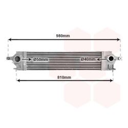 Tarpinis suslėgto oro aušintuvas, kompresorius VAN WEZEL 13004350