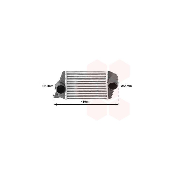 Tarpinis suslėgto oro aušintuvas, kompresorius VAN WEZEL 17004252