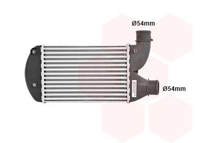 Tarpinis suslėgto oro aušintuvas, kompresorius VAN WEZEL 17004269