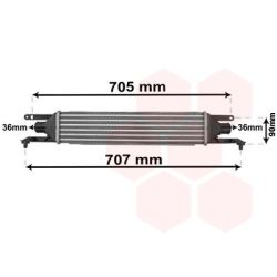 Tarpinis suslėgto oro aušintuvas, kompresorius VAN WEZEL 17004319