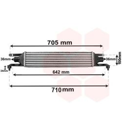 Tarpinis suslėgto oro aušintuvas, kompresorius VAN WEZEL 17004320