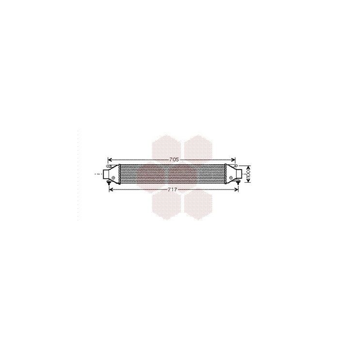 Tarpinis suslėgto oro aušintuvas, kompresorius VAN WEZEL 17004355