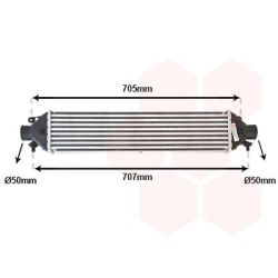 Tarpinis suslėgto oro aušintuvas, kompresorius VAN WEZEL 17004392