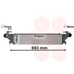 Tarpinis suslėgto oro aušintuvas, kompresorius VAN WEZEL 17004415