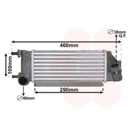 Tarpinis suslėgto oro aušintuvas, kompresorius VAN WEZEL 17014710