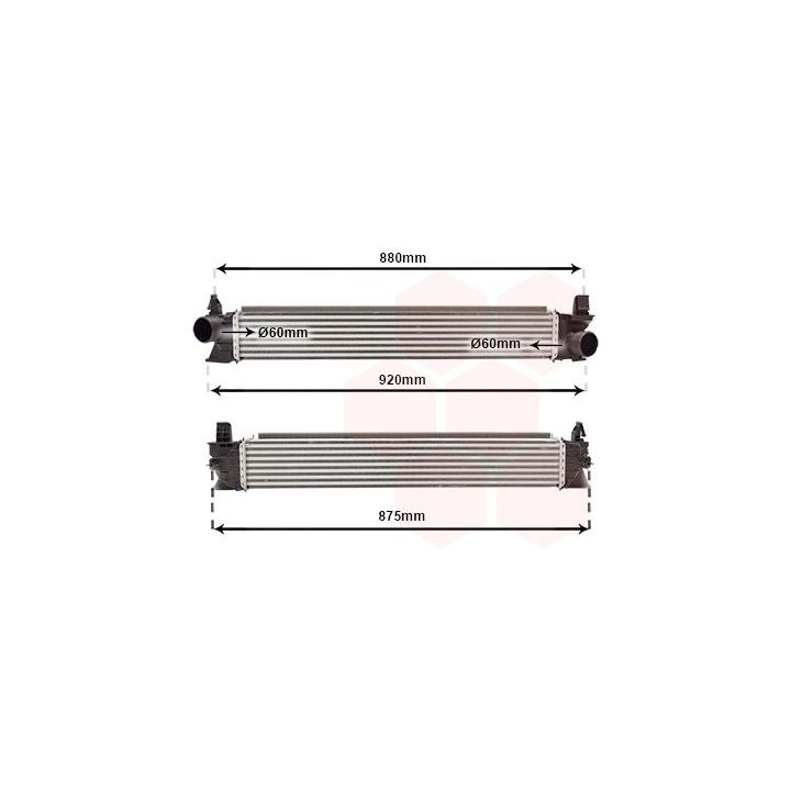 Tarpinis suslėgto oro aušintuvas, kompresorius VAN WEZEL 17014713