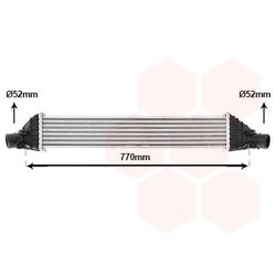 Tarpinis suslėgto oro aušintuvas, kompresorius VAN WEZEL 17014715