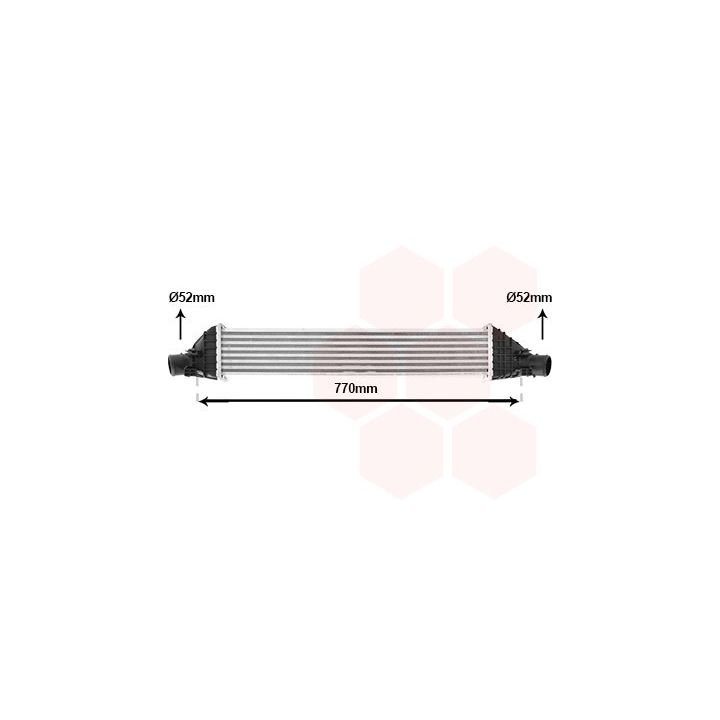 Tarpinis suslėgto oro aušintuvas, kompresorius VAN WEZEL 17014715