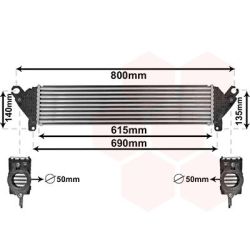 Tarpinis suslėgto oro aušintuvas, kompresorius VAN WEZEL 27004277