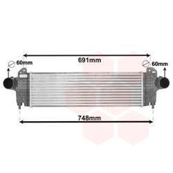 Tarpinis suslėgto oro aušintuvas, kompresorius VAN WEZEL 28004129