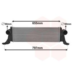 Tarpinis suslėgto oro aušintuvas, kompresorius VAN WEZEL 28004132
