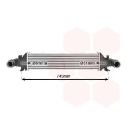 Tarpinis suslėgto oro aušintuvas, kompresorius VAN WEZEL 30004593