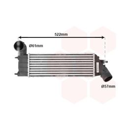 Tarpinis suslėgto oro aušintuvas, kompresorius VAN WEZEL 40004261