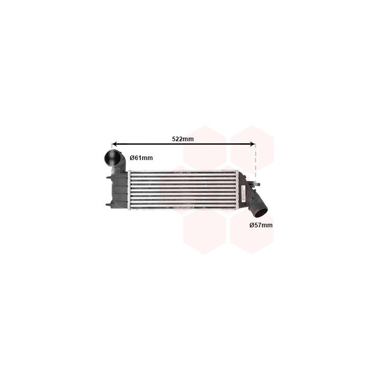 Tarpinis suslėgto oro aušintuvas, kompresorius VAN WEZEL 40004261