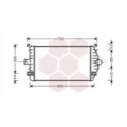 Tarpinis suslėgto oro aušintuvas, kompresorius VAN WEZEL 43004277