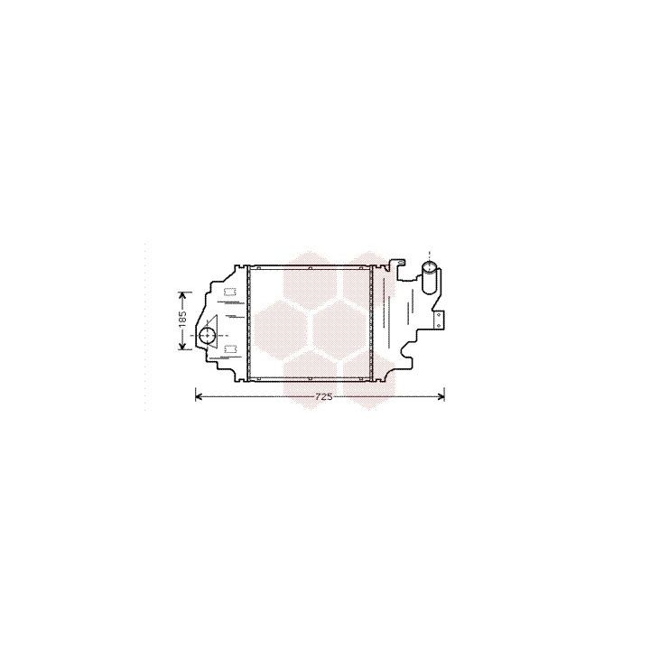 Tarpinis suslėgto oro aušintuvas, kompresorius VAN WEZEL 43004320
