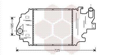 Tarpinis suslėgto oro aušintuvas, kompresorius VAN WEZEL 43004320