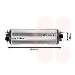 Tarpinis suslėgto oro aušintuvas, kompresorius VAN WEZEL 43004328