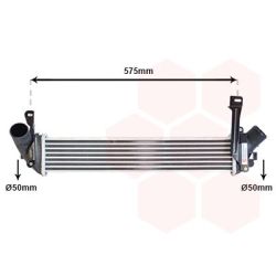 Tarpinis suslėgto oro aušintuvas, kompresorius VAN WEZEL 43004346