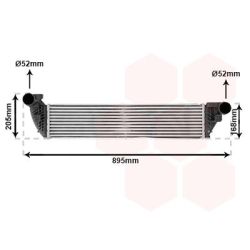 Tarpinis suslėgto oro aušintuvas, kompresorius VAN WEZEL 43004397