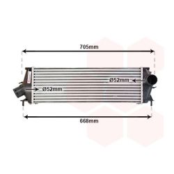 Tarpinis suslėgto oro aušintuvas, kompresorius VAN WEZEL 43004456
