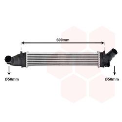 Tarpinis suslėgto oro aušintuvas, kompresorius VAN WEZEL 43004496