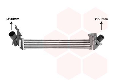 Tarpinis suslėgto oro aušintuvas, kompresorius VAN WEZEL 43004641