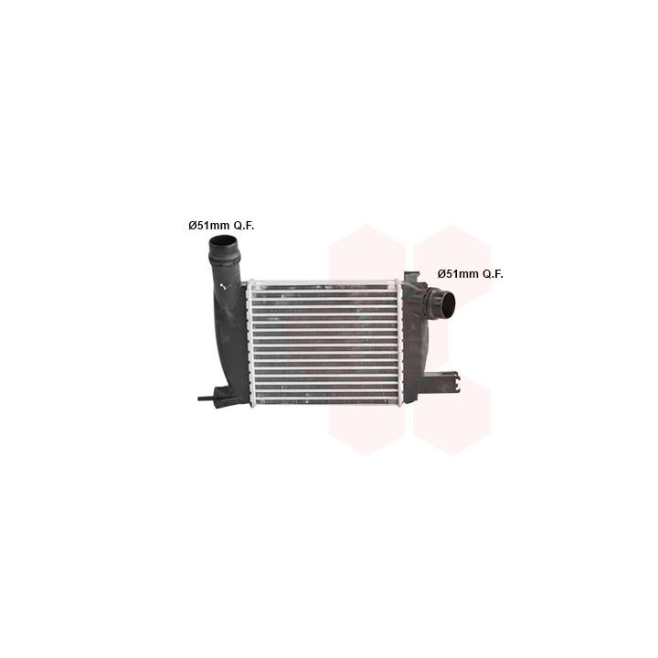 Tarpinis suslėgto oro aušintuvas, kompresorius VAN WEZEL 43014704