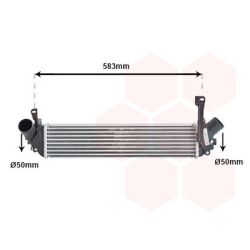 Tarpinis suslėgto oro aušintuvas, kompresorius VAN WEZEL 43014705