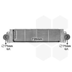 Tarpinis suslėgto oro aušintuvas, kompresorius VAN WEZEL 58004233